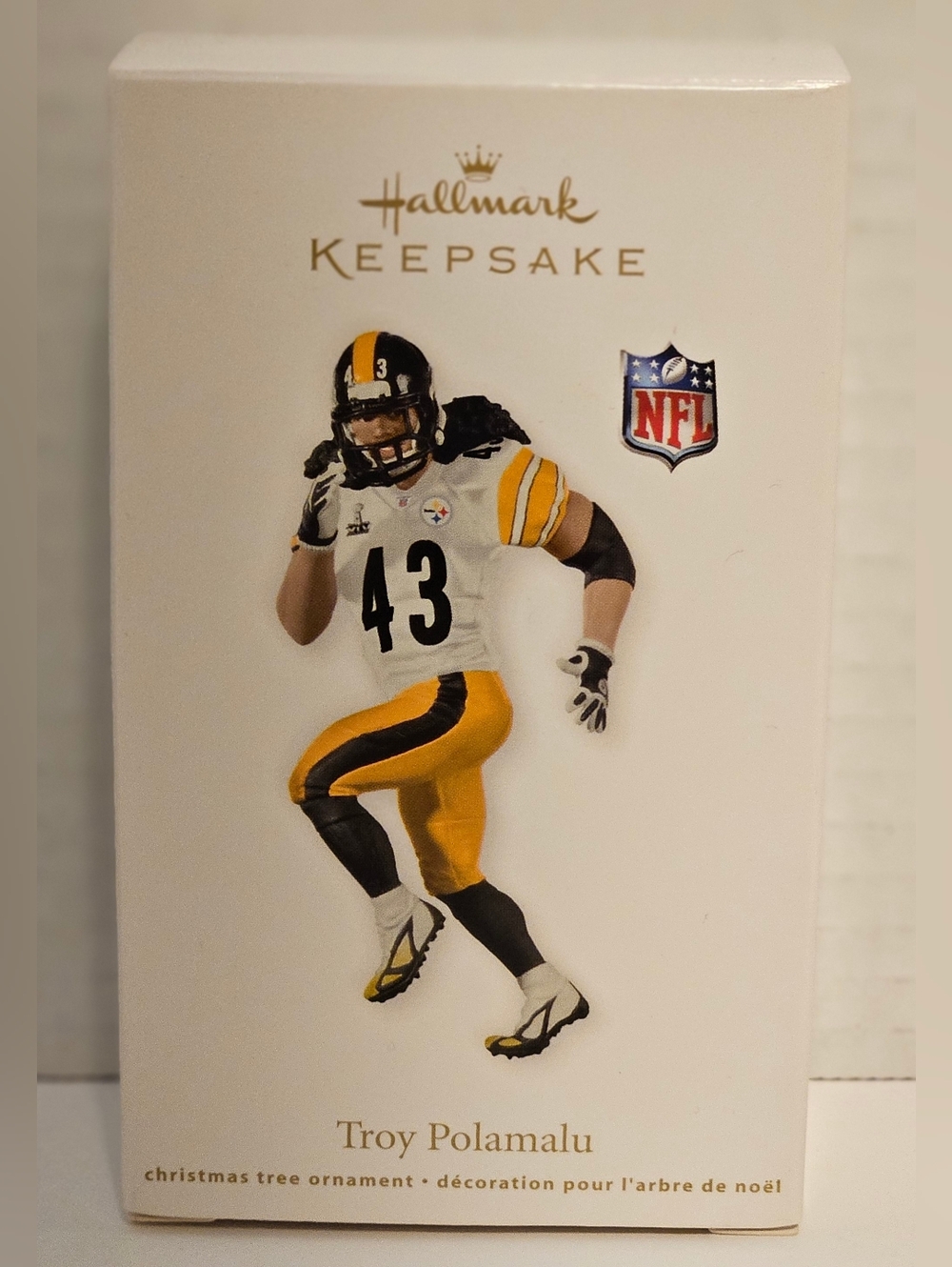Troy Polamalu Pittsburgh Steelers NFL Christmas Ornament Hallmark
